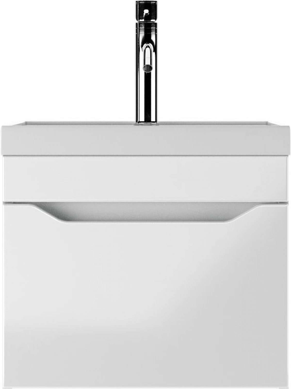Тумба подвесная под умывальник "Bazis 50" Ева с одним ящиком В1 Айсберг (DA5912T) | фото 3