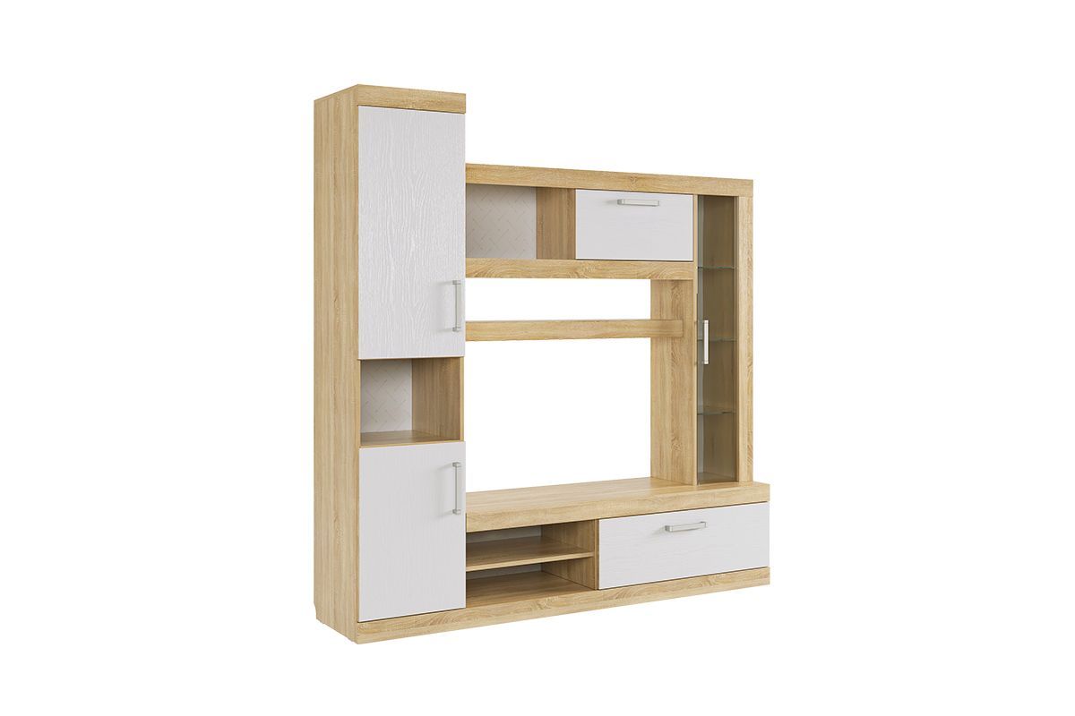 МАКСИ К1 Стенка для гостиной дуб сонома/белое дерево | фото 4