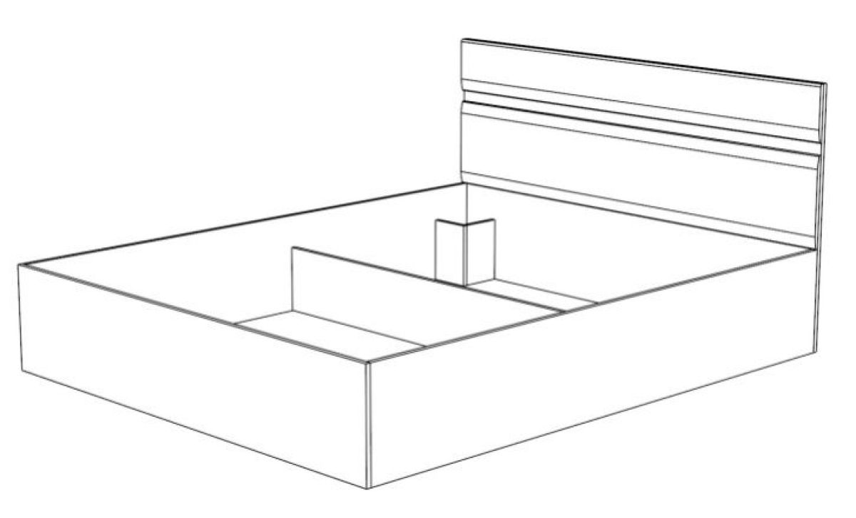 Кровать Ненси 1400 с ортопедическим основанием (Венге/Белый глянец) | фото 2