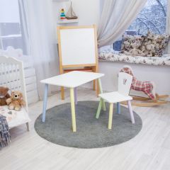 Детский комплект стол и стул «Корона» Rolti Baby (белый/цветной, массив березы/мдф) | фото 2