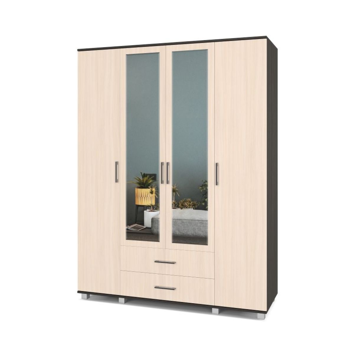 ЕВА Шкаф 4-х дверный Е43 | фото 3