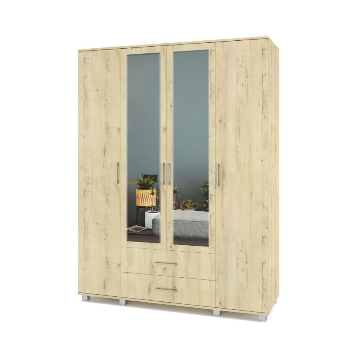 ЕВА Шкаф 4-х дверный Е43 | фото 5