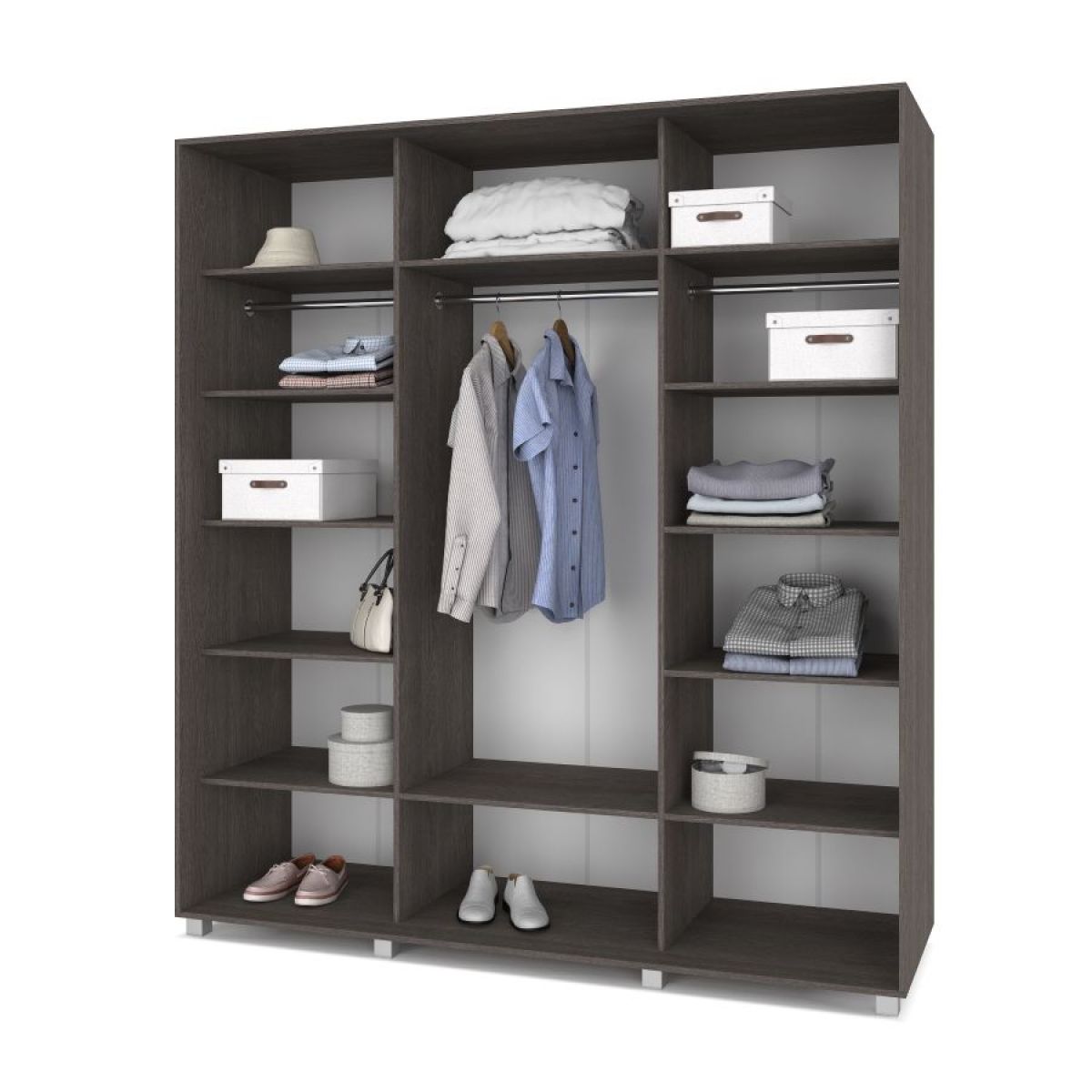 МАРТИН Шкаф-купе с зеркалами Анкор темный (2000*600) М603 | фото 2