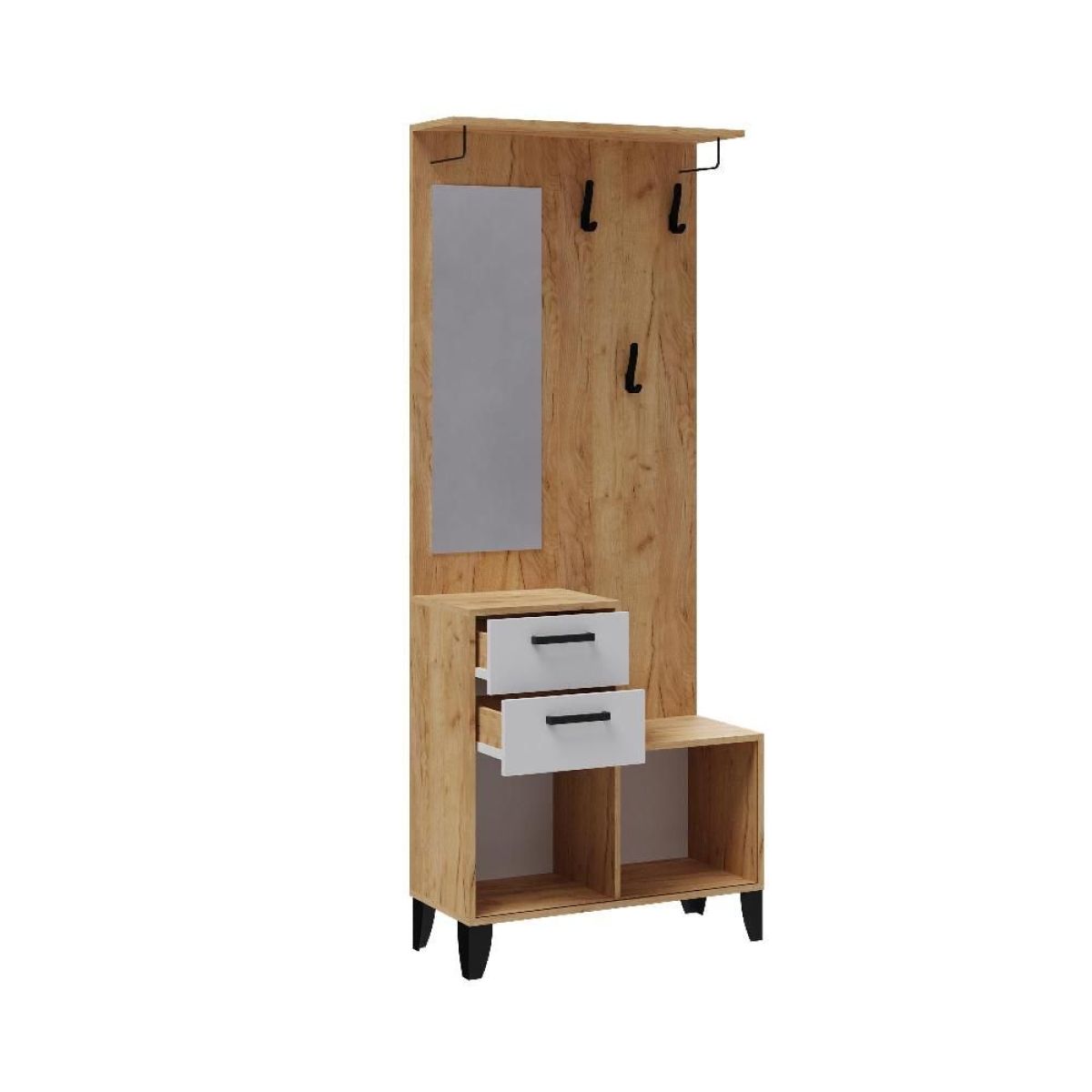 Прихожая Витра Центральная секция (Белый/Дуб крафт золотой) | фото 2