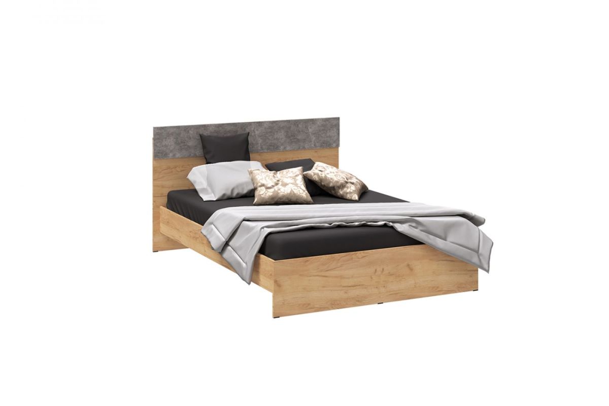 Модульная Спальня Асти (Дуб крафт золотой/Ателье светлое) | фото 8