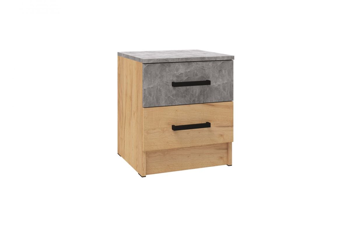 Модульная Спальня Асти (Дуб крафт золотой/Ателье светлое) | фото 11