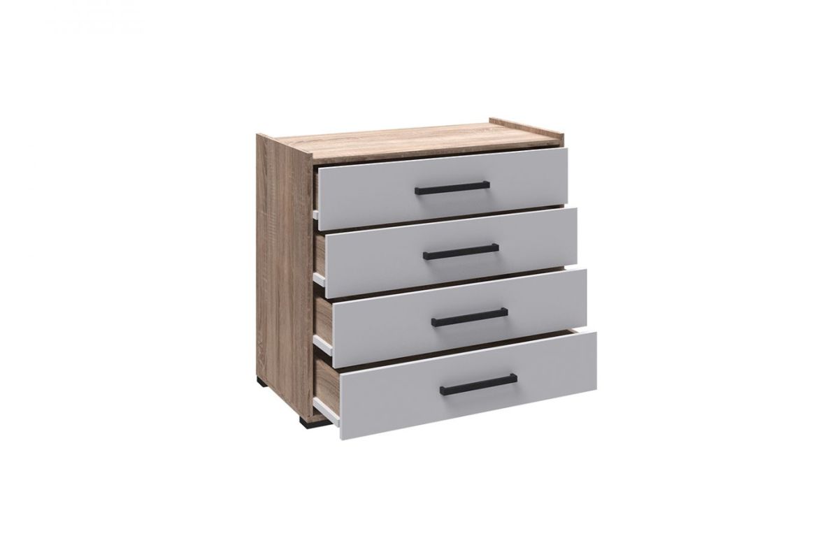 Спальня Соната Комод (Белый/Дуб крафт золотой) | фото 2