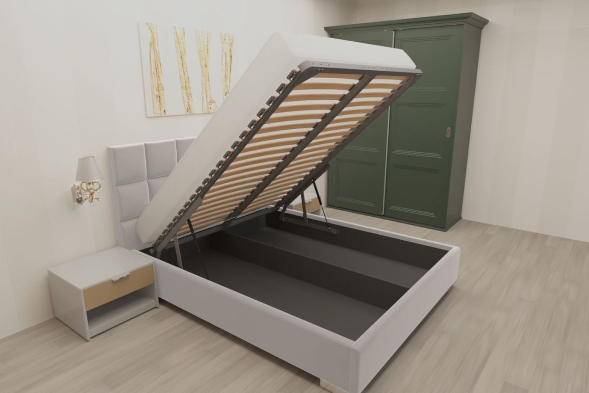 Кровать Асти интерьерная +основание/ПМ/бельевое дно (140х200) | фото 2