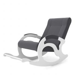 Кресло-качалка Тироль 12-Т-ГР (ткань/белые) ГРАФИТ | фото 2