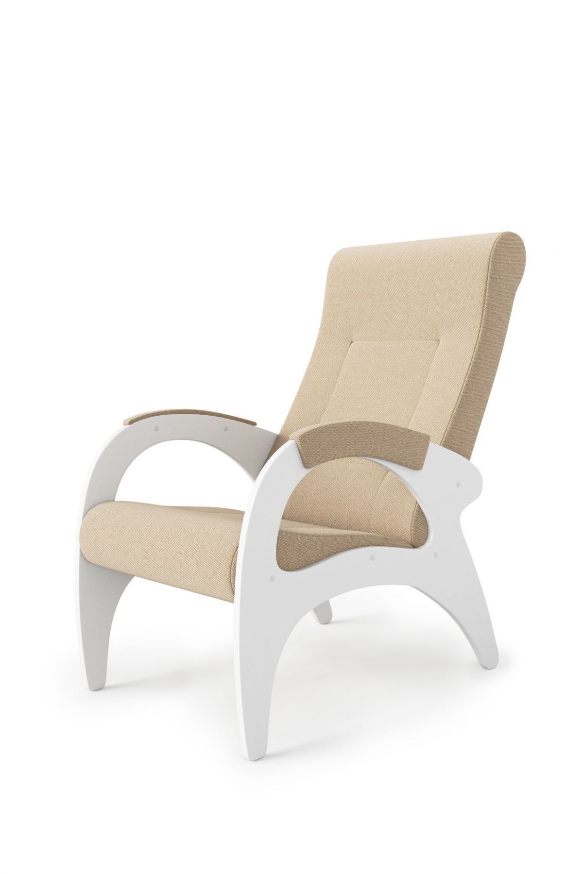 Кресло для отдыха Римини 19-Т-П (ткань\белые) ПЕСОК | фото 2