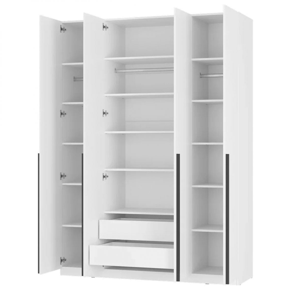 Шкаф 4-х створчатый Айрон ШК-13 (белый) | фото 9