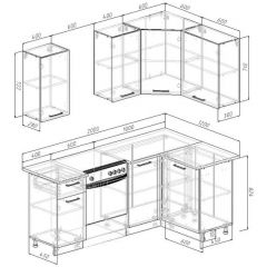 Кухонный гарнитур Белый Глянец 2000*1200 (Стол. 26мм) | фото 2