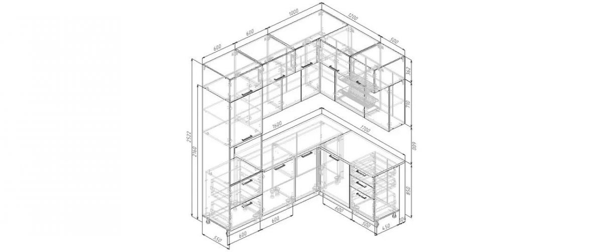 Кухонный гарнитур Бланка 2200*1700 (Стол. 38мм) | фото 2