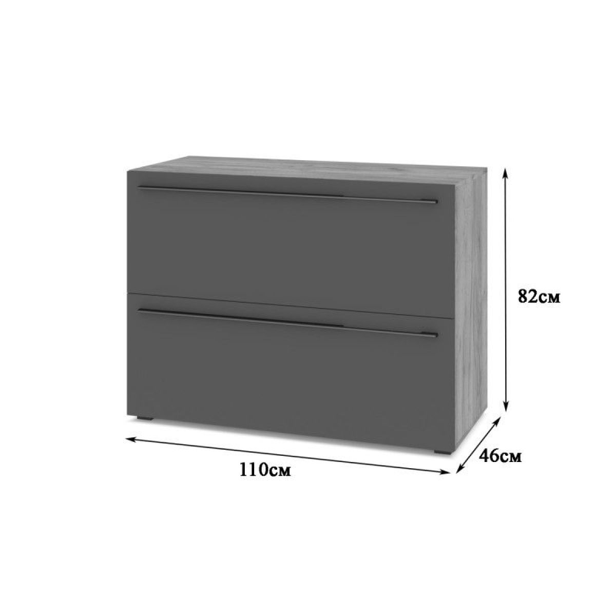 СТОУН С81 Комод (золотой дуб/графит) | фото 2